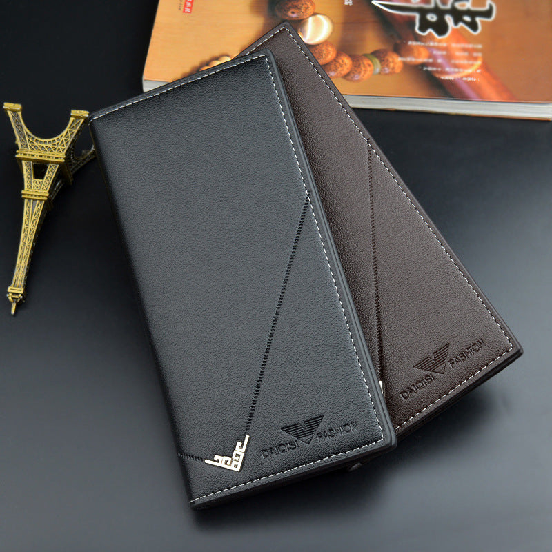 Men’s Large Capacity Long Wallet - Stylish & Slim Design