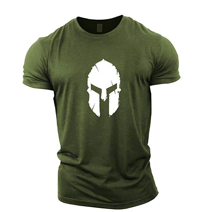 Gym Sports Running Loose Helmet Pattern T-Shirt