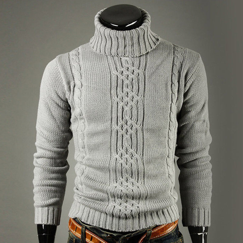 Men’s Thick Turtleneck Knitwear – 2025 European-American Warm Sweater