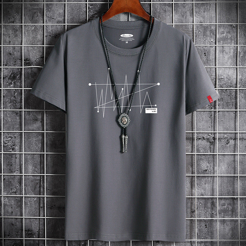 Cotton Round Neck T-Shirt – Large Size Hong Kong Style