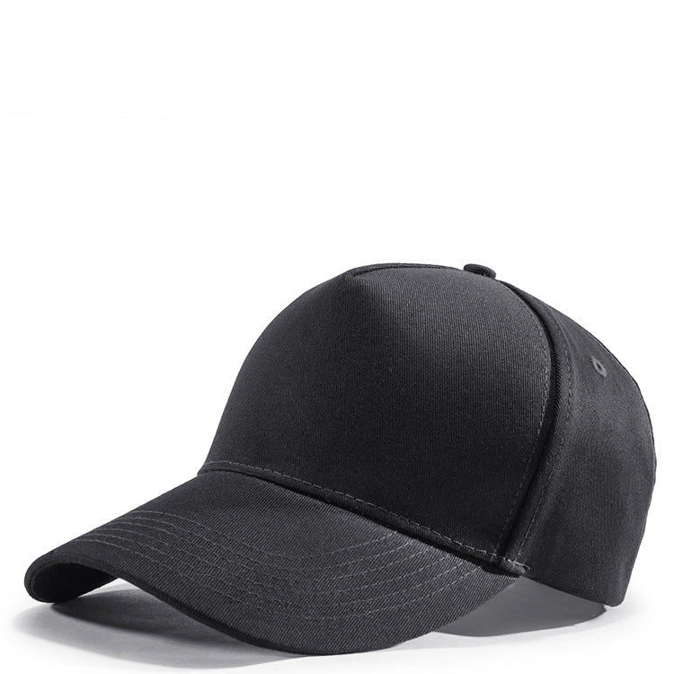 Solid Color Cotton 5-Panel Casual Baseball Cap