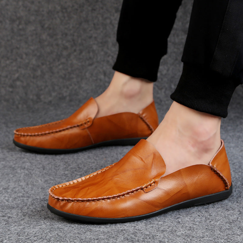 Men’s Soft-Soled Leather Shoes – British Casual Style