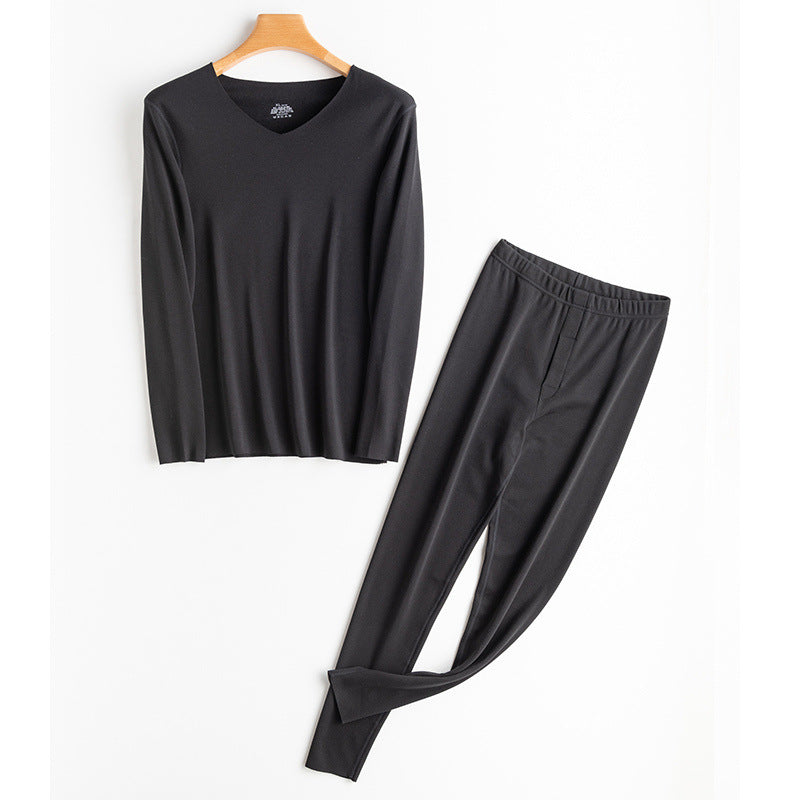 Men’s Double-Sided V-Neck Thermal Set – Thick Fleece-Lined Autumn Base Layer