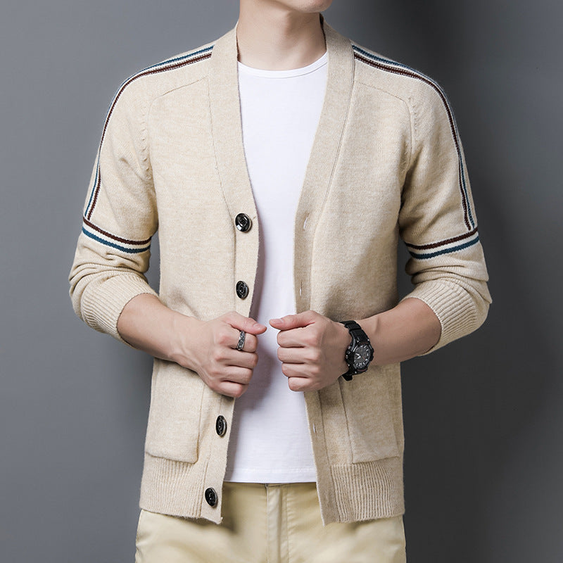 Men’s 2024 V-Neck Knitted Cardigan Nepal