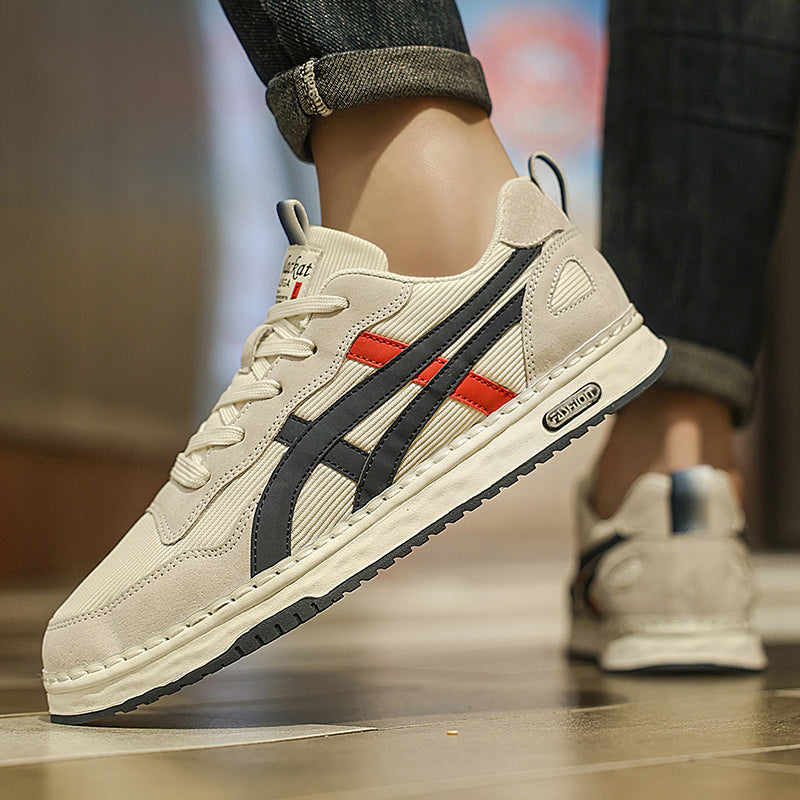 Men’s Summer Korean Retro Low-Top Lace-Up Sneakers
