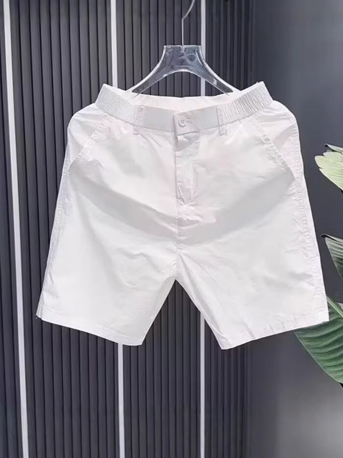 Men’s White Cotton Summer Casual Shorts