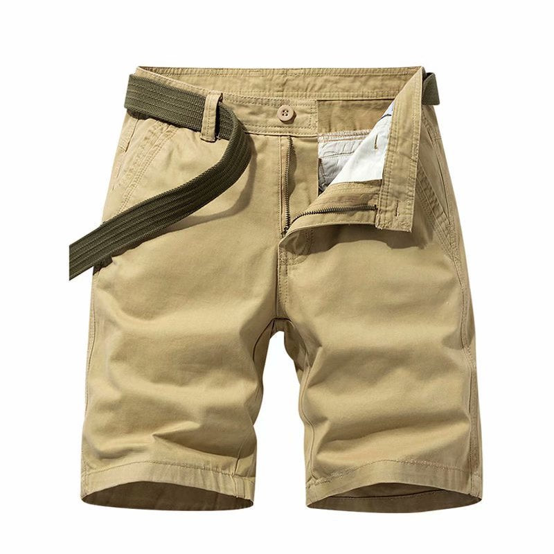 Men’s Washed Solid Color Summer Casual Shorts