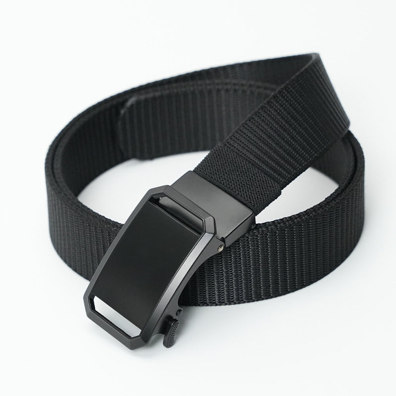New Men’s Outdoor Nylon Automatic Buckle Belt