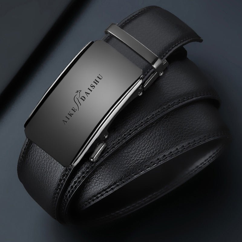 New Men’s Cowhide Leather Automatic Belt