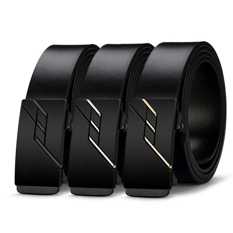 Factory Direct Men’s Leather Automatic Buckle Belt