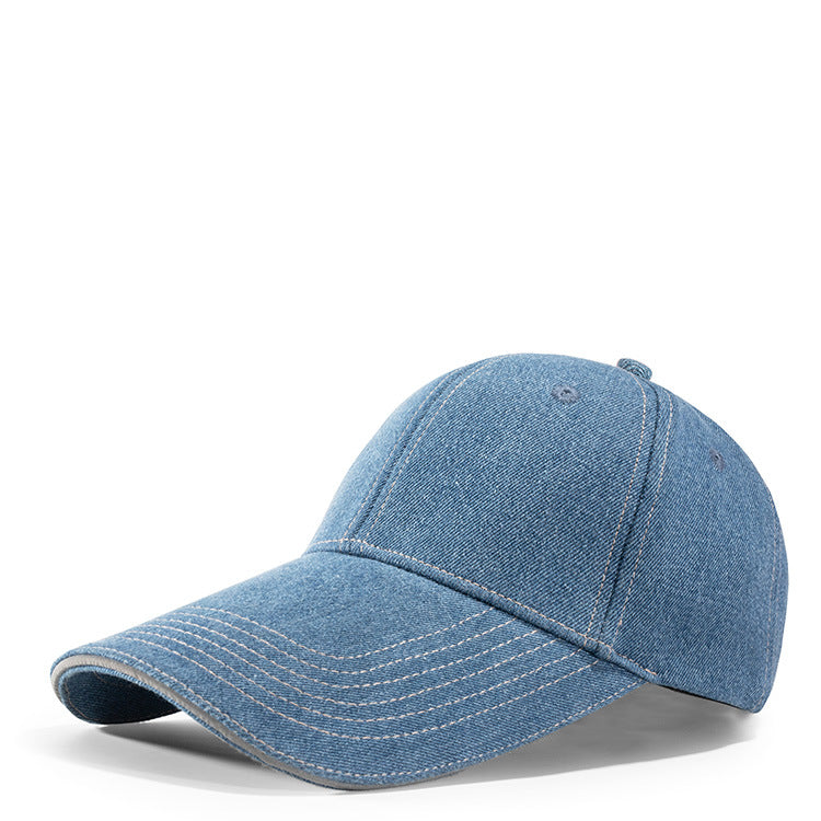 Korean Denim Wash Reflective Baseball Cap
