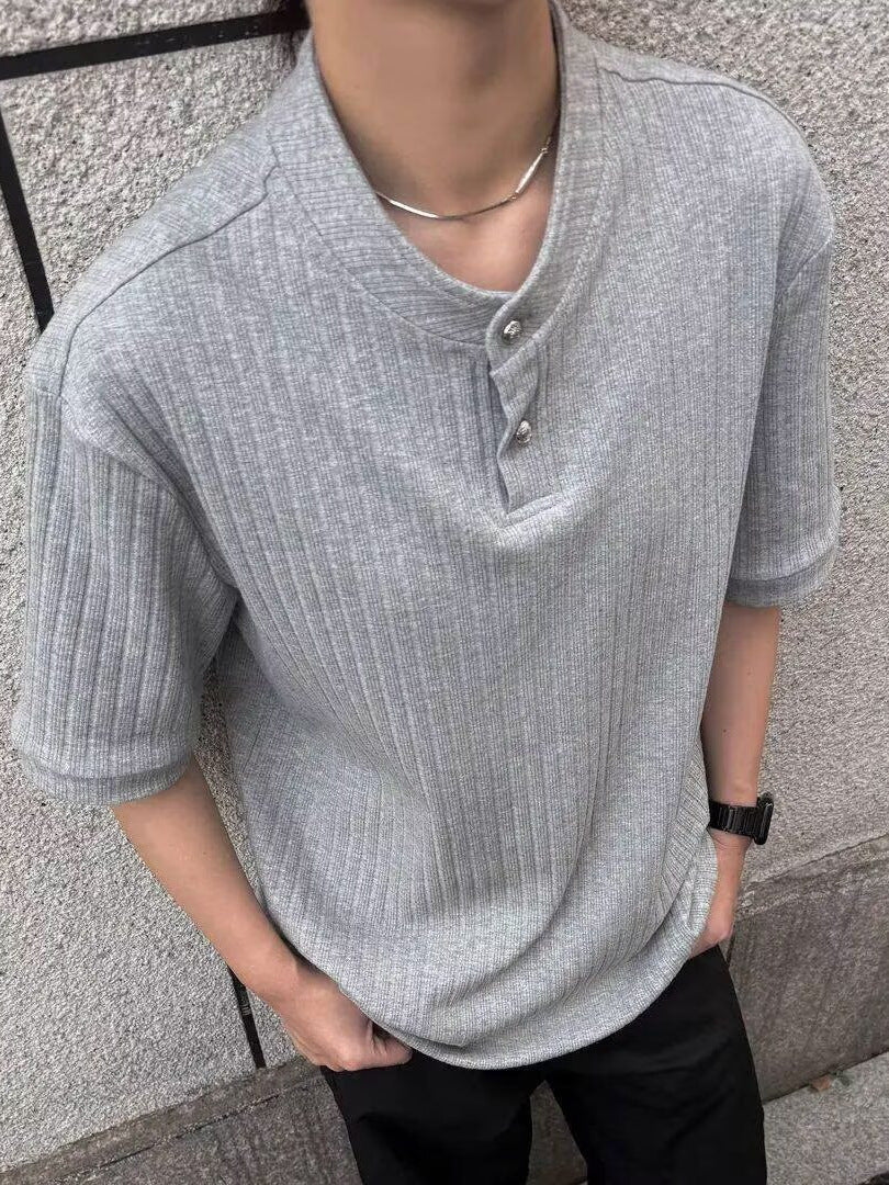 Unisex Henry Collar T-Shirt – American Style Casual