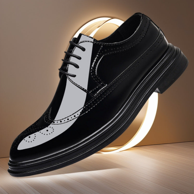 Men’s Summer Brogue Leather Shoes Formal Casual