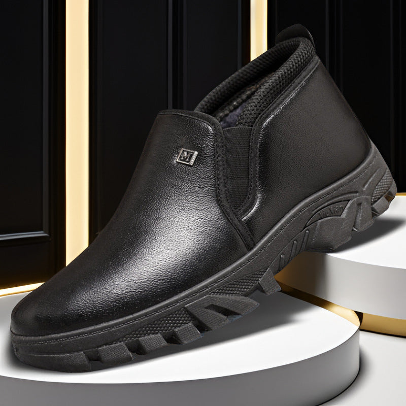 Men’s Thick Sole Warm Cotton Winter Shoes Plus Size