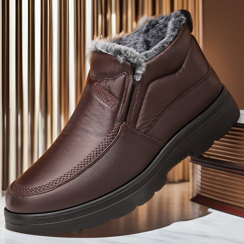Men’s Winter Fleece Warm Non-Slip Cotton Shoes
