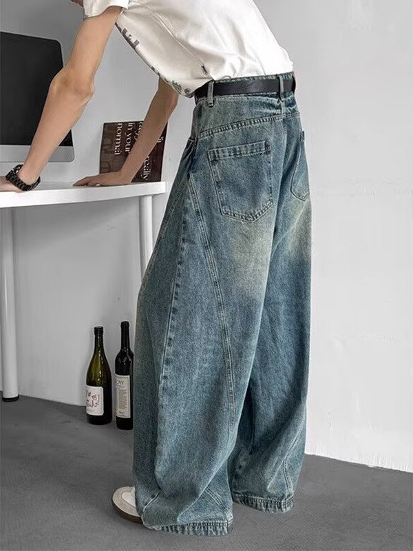 Wide-Leg Distressed Jeans – Trendy Loose Fit