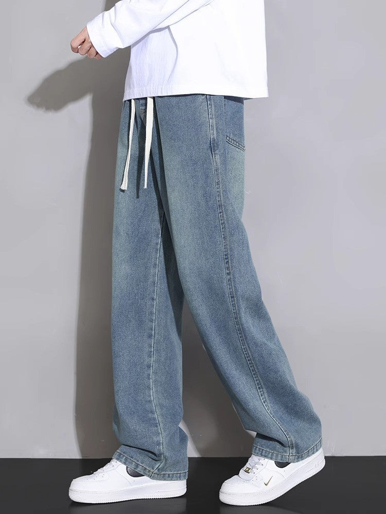 Hong Kong Style Wide-Leg Jeans – Summer Casual