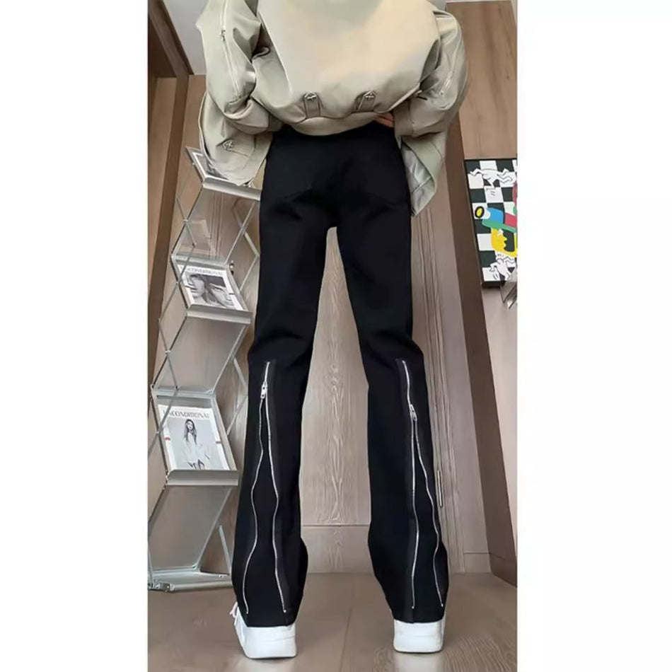 Black Zipper Jeans – High Street Cleanfit Style