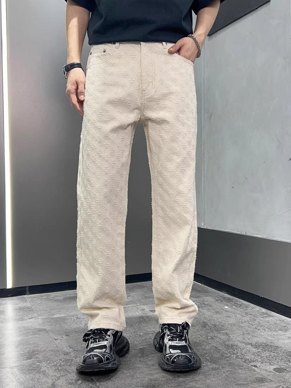 Jacquard Ripped Jeans – Vintage High Street Style