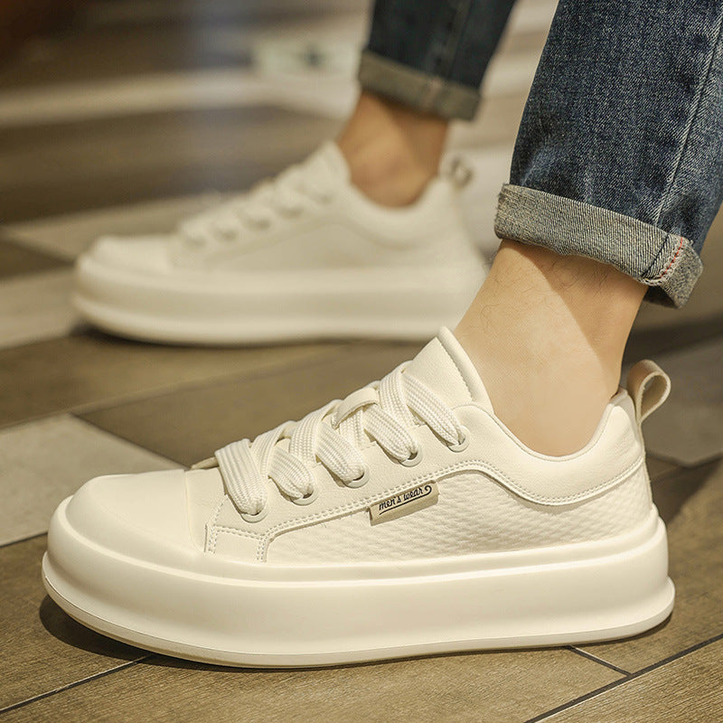 Men’s White Chunky Sneakers Breathable Casual Shoes