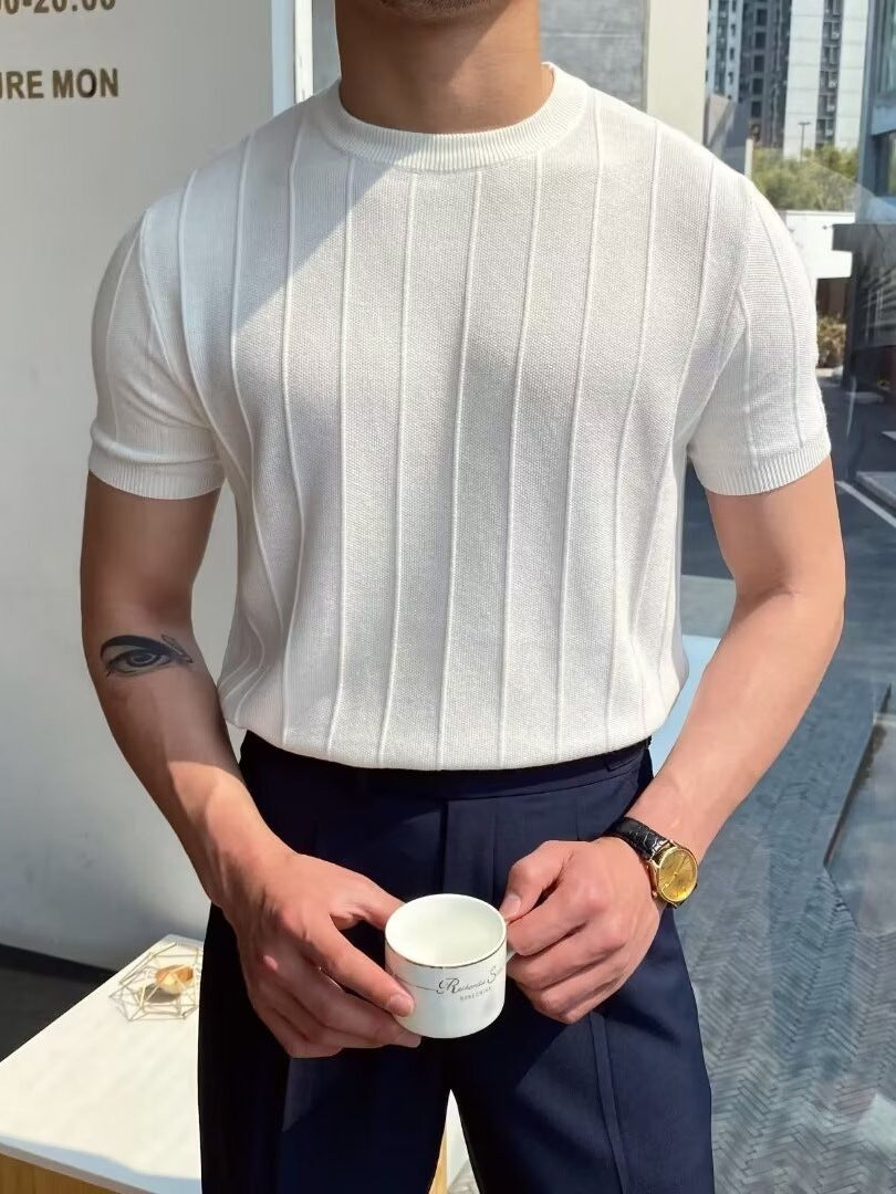 Korean Slim Fit Ice Silk Summer T-Shirt