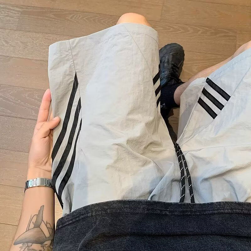 Men’s Quick-Dry Striped Sports Shorts
