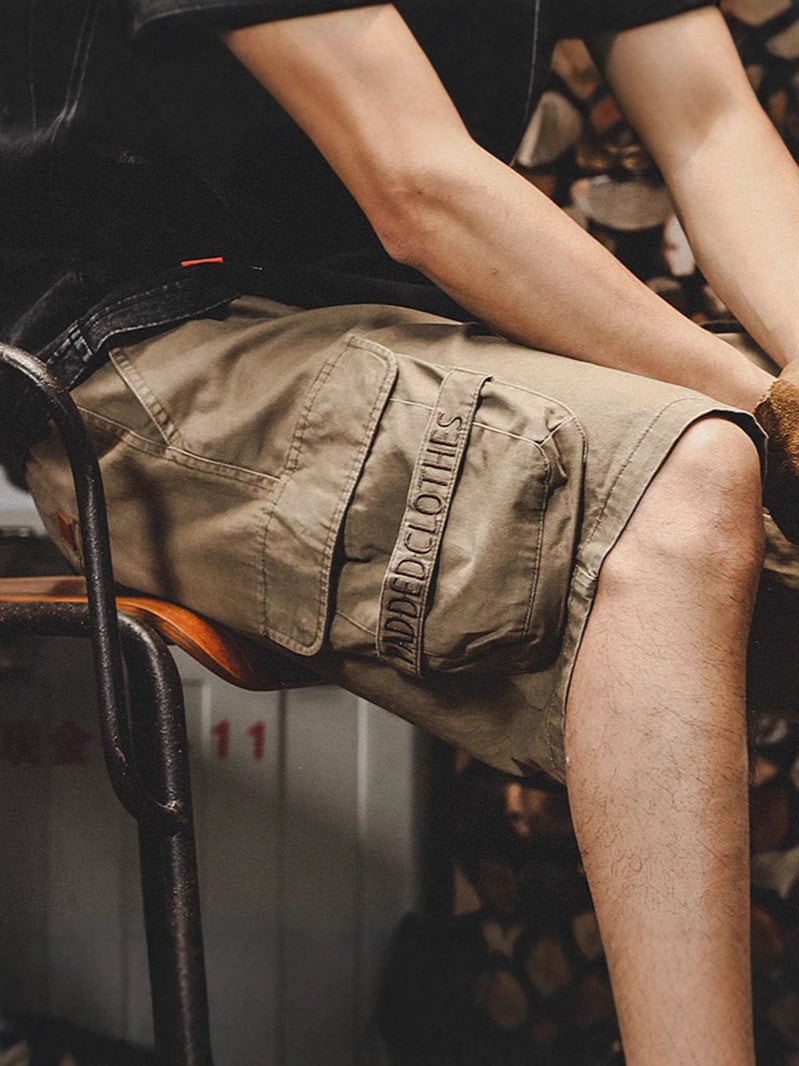 Men’s Washed Cargo Loose Summer Shorts