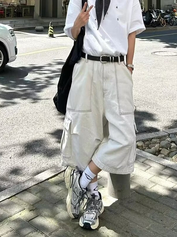 Retro Large Pocket Streetwear Cargo Shorts