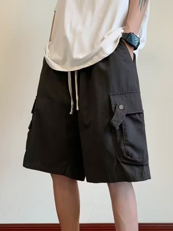 Men’s Vintage Multi-Pocket Cargo Knee-Length Shorts
