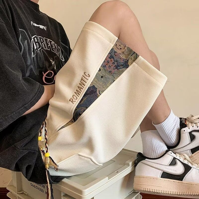 Men’s Embroidered Plus Size Shorts