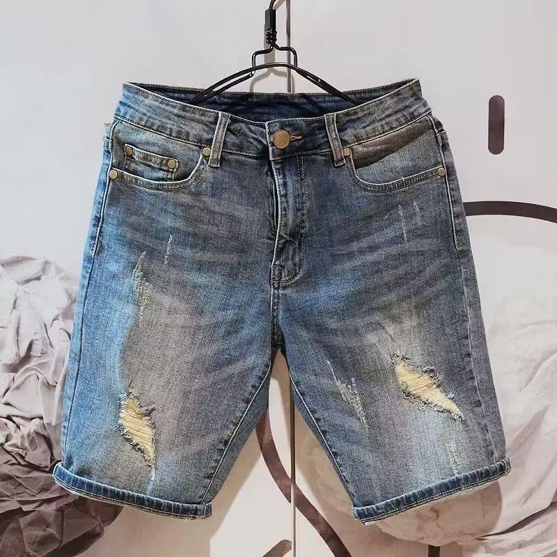 Men’s Ripped Denim Summer Shorts