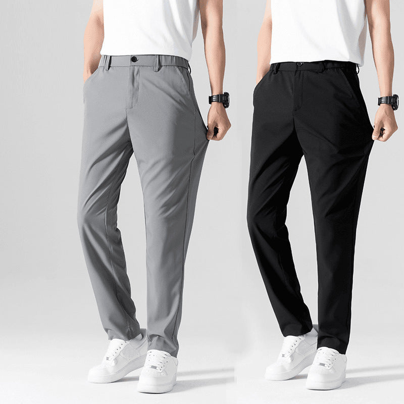 Men’s Ice Silk Business Casual Pants – Summer Wear