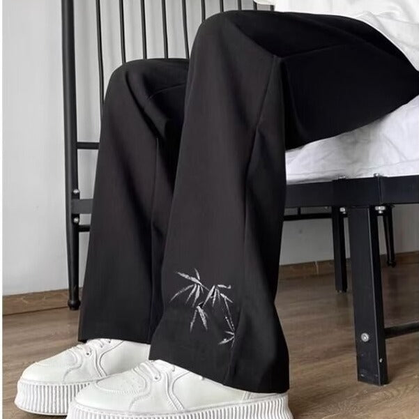 Men’s Ice Silk Wide-Leg Pants – Summer Casual Wear