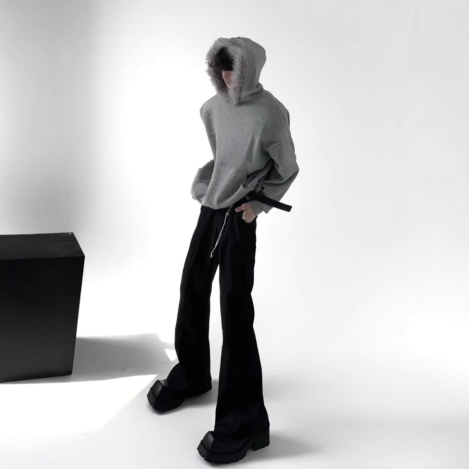 Men’s Black Slim Ice Silk Casual Pants