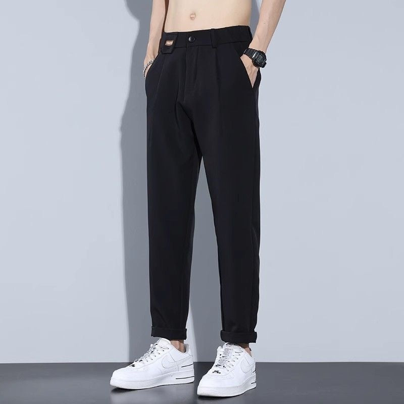 Men’s Korean Ice Silk Loose Casual Pants