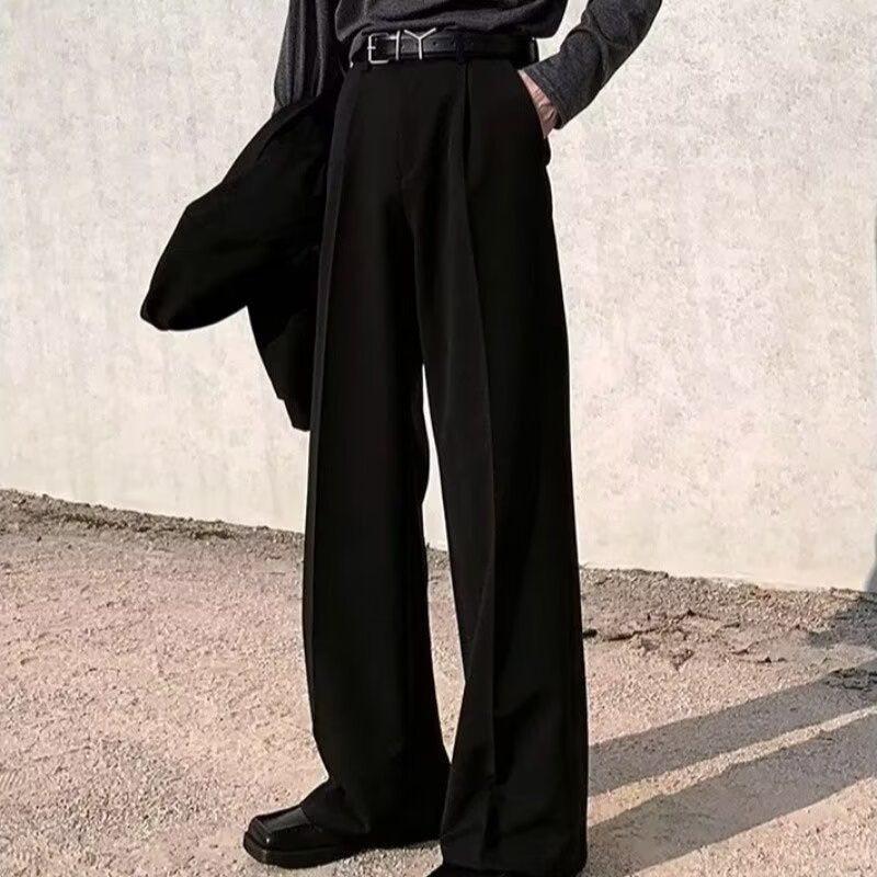 Men’s Wide-Leg High-End Casual Suit Pants