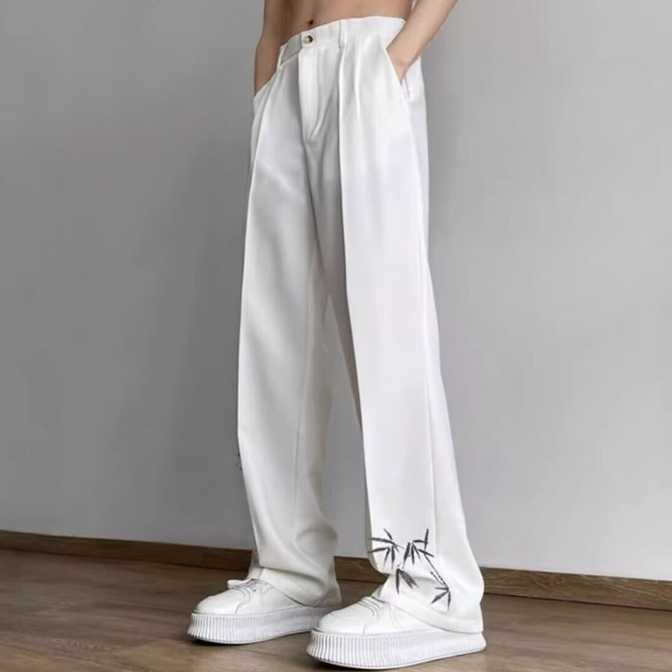 Men’s Ice Silk Wide-Leg Quick-Dry Pants