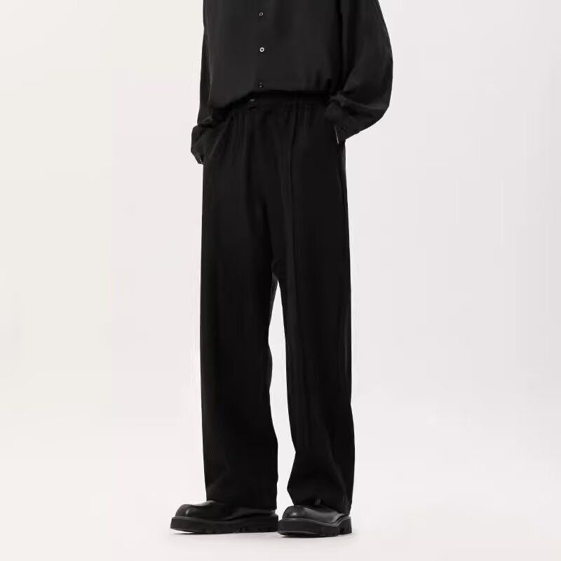 Men’s Japanese Retro Wide-Leg Casual Pants