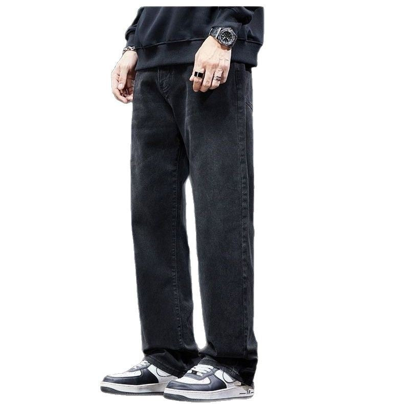 Men’s Loose Straight Wide-Leg Jeans