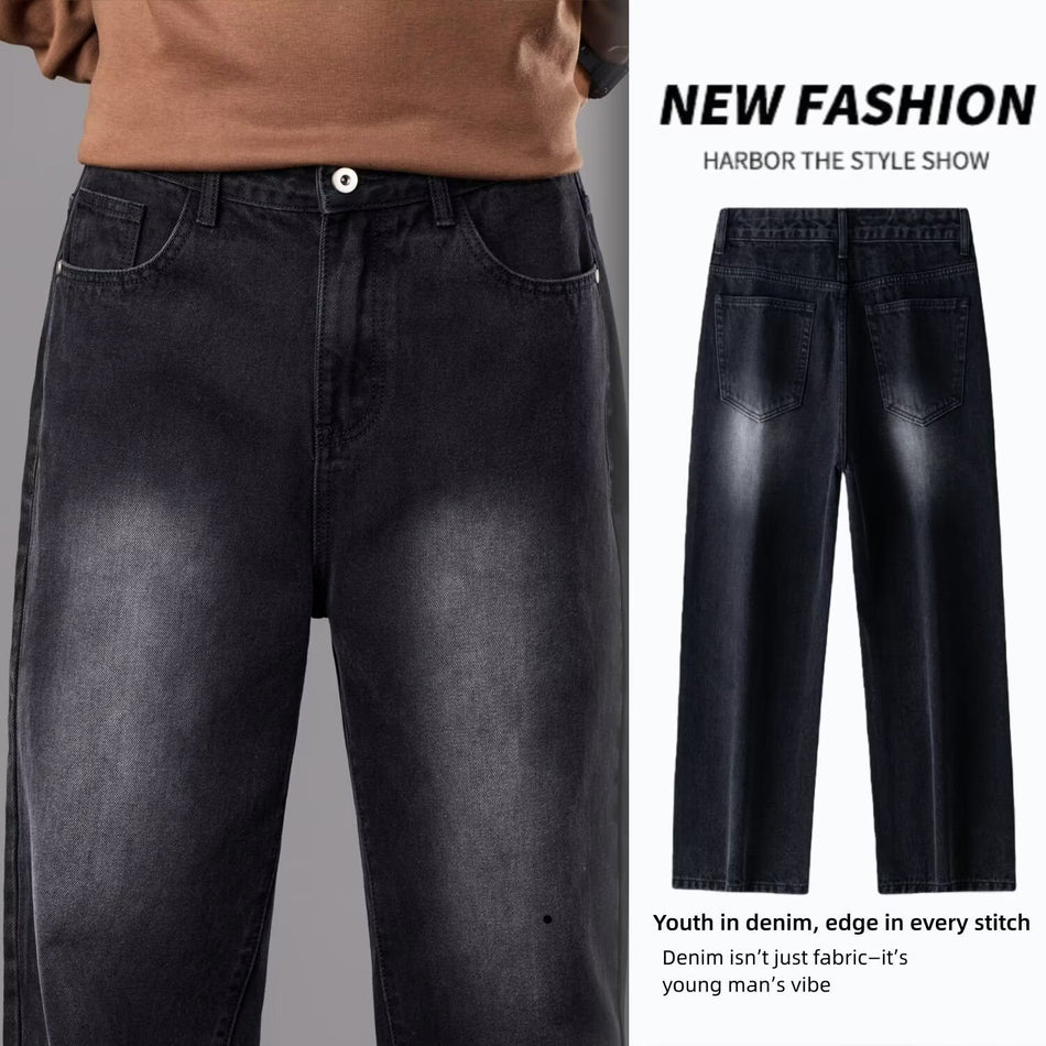 Men’s Wide-Leg Breathable Commuter Jeans