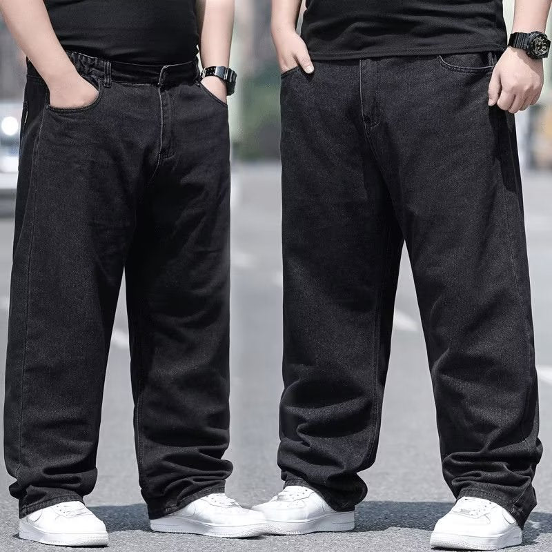 Men’s Plus Size Loose Wide-Leg Jeans