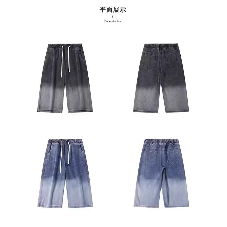 Men’s Gradient Stretch Cropped Denim Pants