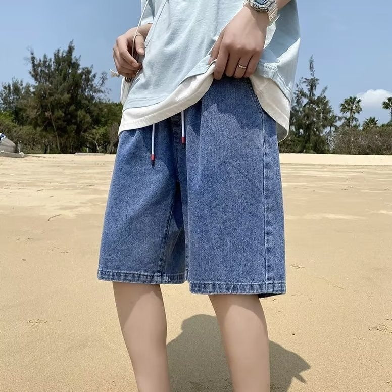Men’s Korean Style Ripped Denim Shorts