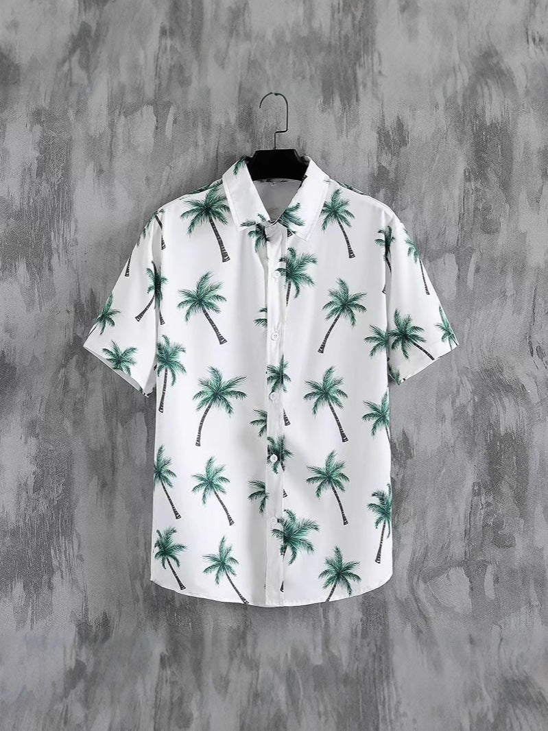 Men’s Hawaiian Floral Beach Casual Shirt