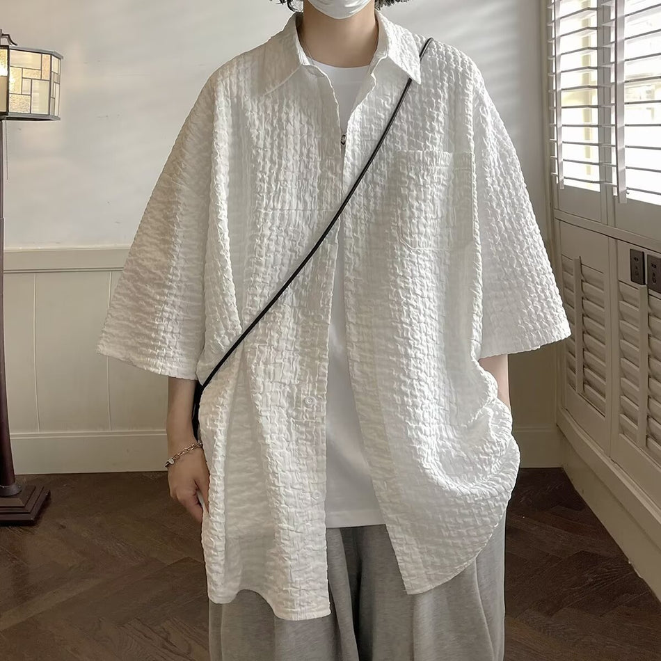 Men’s Japanese Striped Summer Casual Shirt