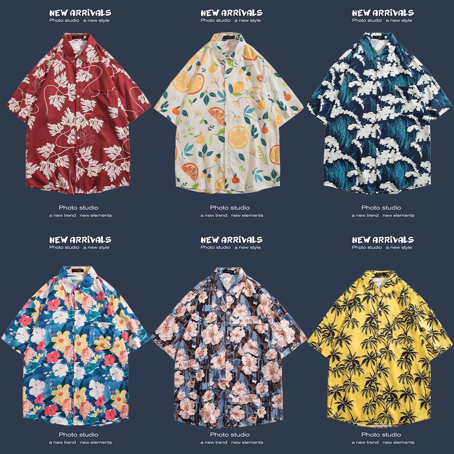 Men’s Floral Beach Shirt Travel Casual Style