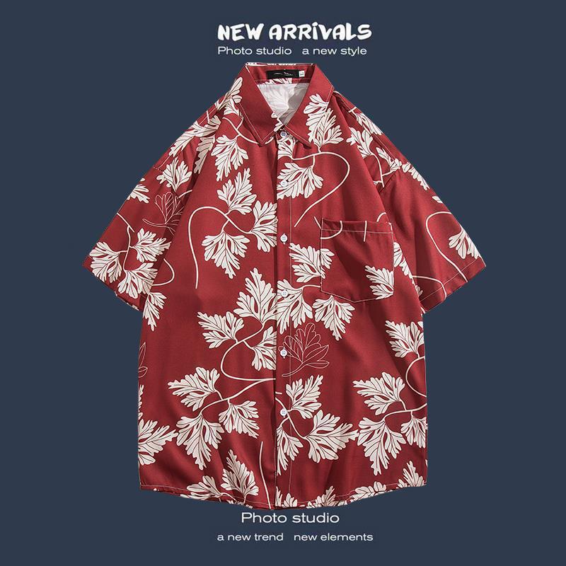 Men’s Floral Beach Travel Casual Shirt
