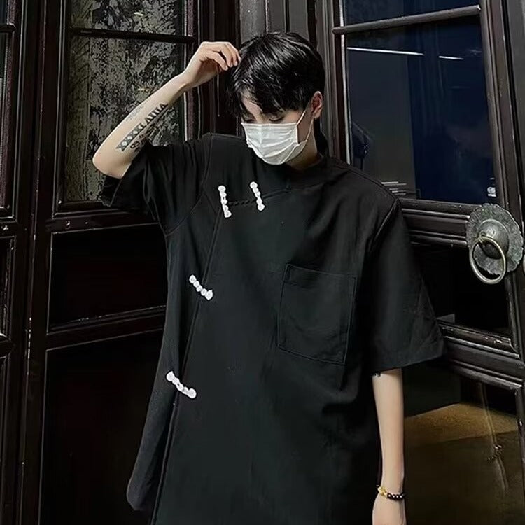 Men’s Chinese Buckle Tang Style Summer Shirt