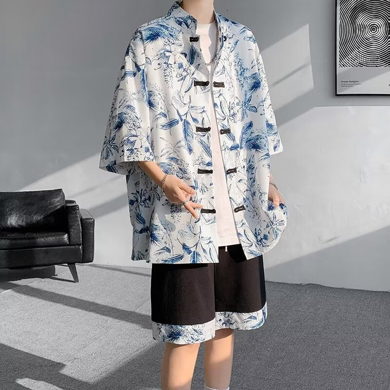 Men’s Chinese Style Tang Suit Summer Shirt