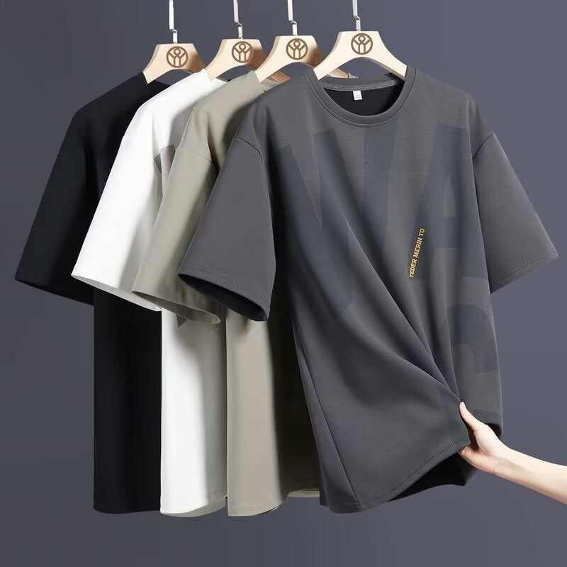 Men’s Loose Large Size T-Shirt – Trendy Casual Summer Wear
